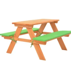 VIDAXL - Table de pique nique pour enfants avec bancs 89x79x50 cm sapin