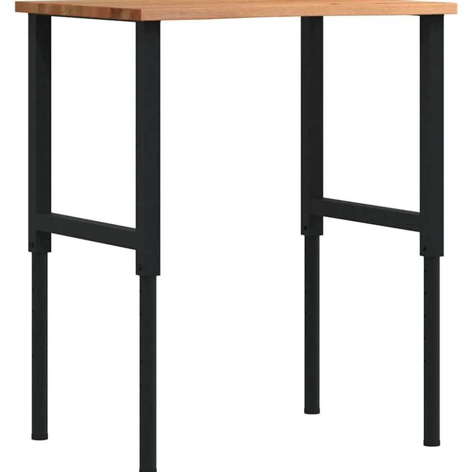 VIDAXL - Établi marron clair 80x60x(71,5-98) cm bois de chêne massif