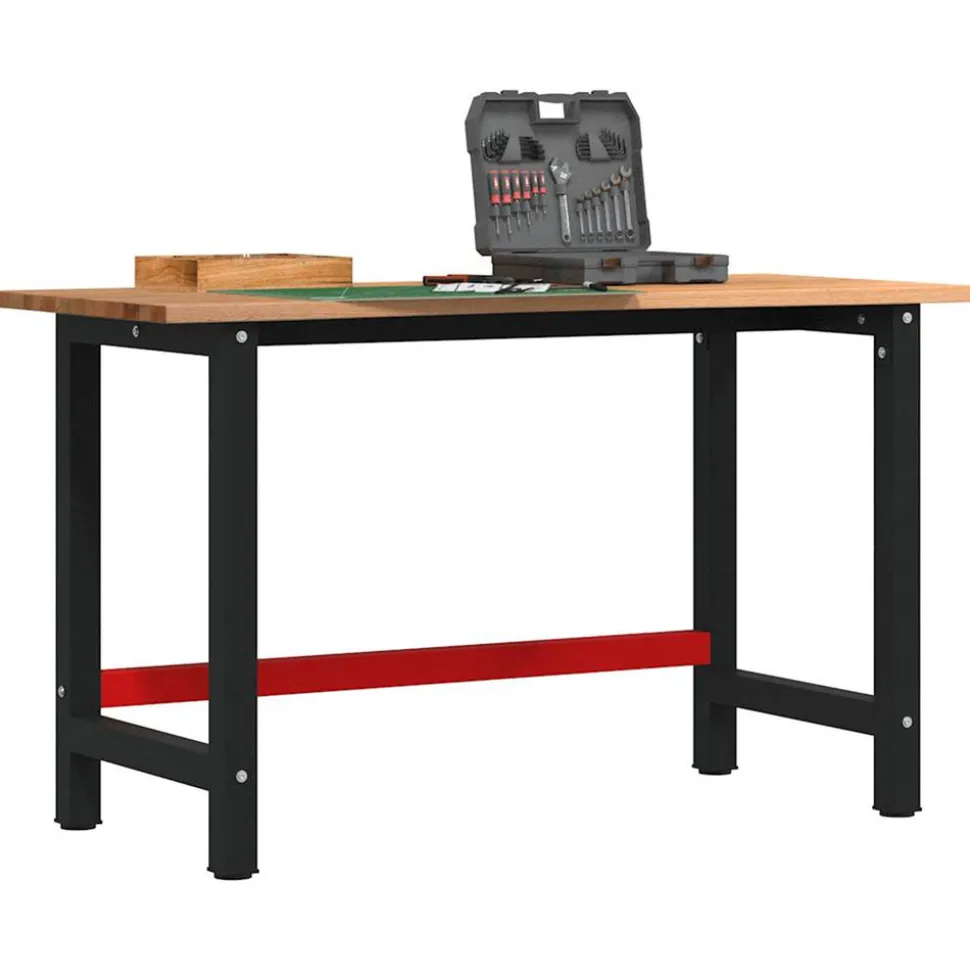 VIDAXL - Établi marron clair 140x60x81,5 cm bois de chêne massif