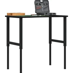 VIDAXL - Établi marron foncé 100x60x(71,5-98) cm bois de chêne massif