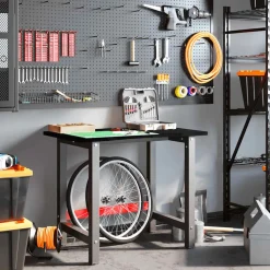 VIDAXL - Établi marron foncé 100x60x81,5 cm bois de chêne massif