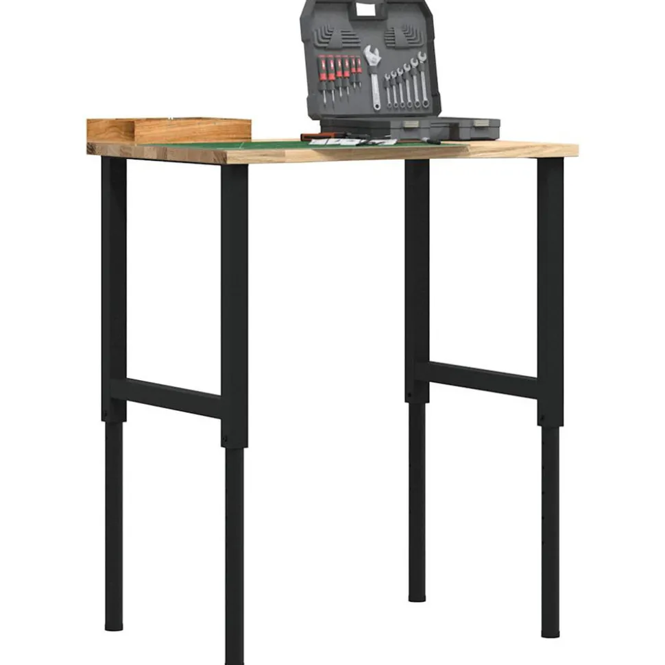 VIDAXL - Établi 80x60x(71,5-98) cm bois de chêne massif