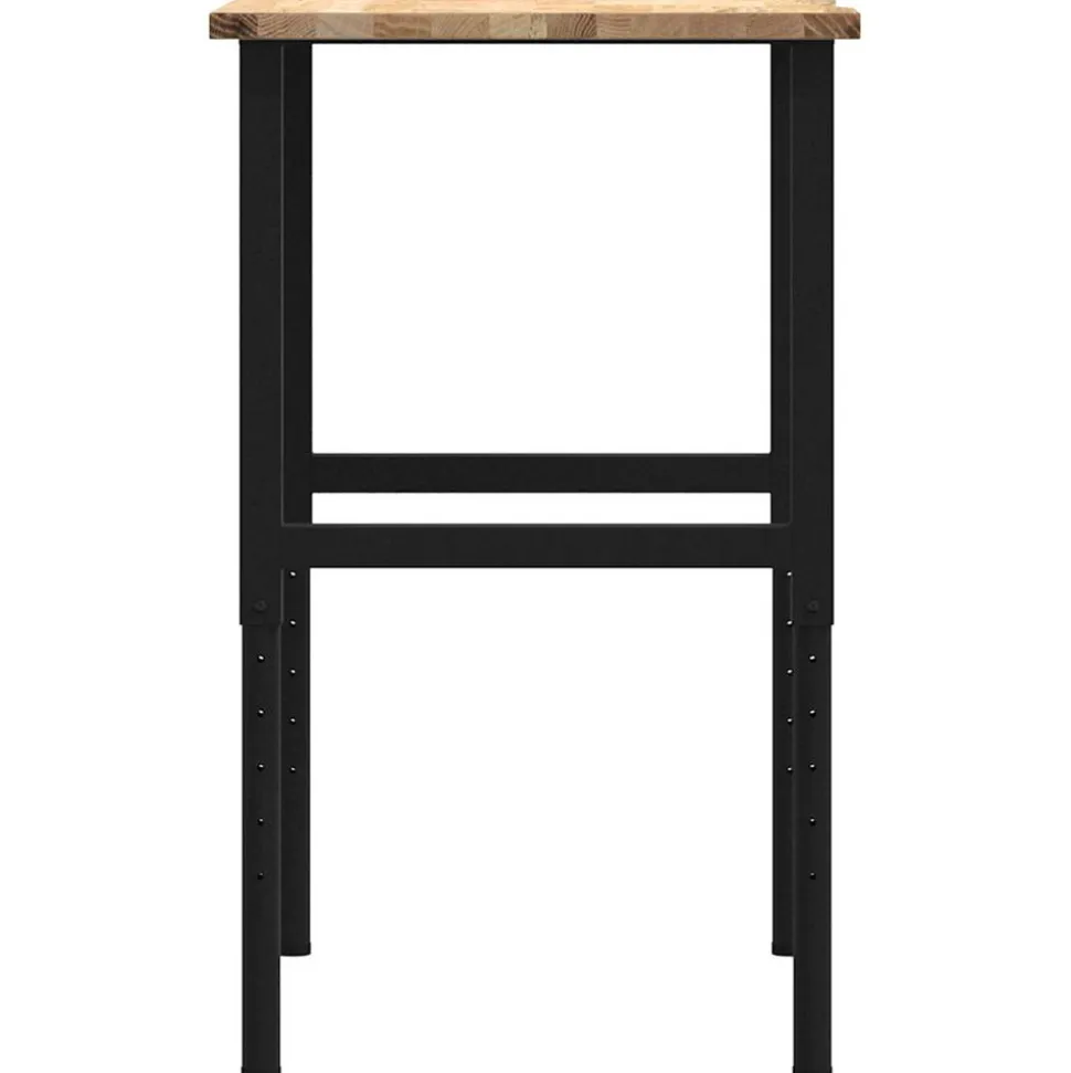 VIDAXL - Établi 80x60x(71,5-98) cm bois de chêne massif