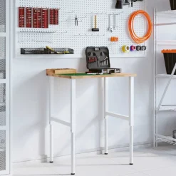 VIDAXL - Établi 80x60x(71,5-98) cm bois de chêne massif