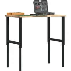 VIDAXL - Établi 100x60x(71,5-98) cm bois de chêne massif