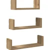 VIDAXL - Étagères murales 3 pcs chêne artisanal bois d'ingénierie