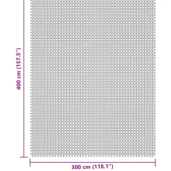 VIDAXL - Tapis de tente crème 4x3 m