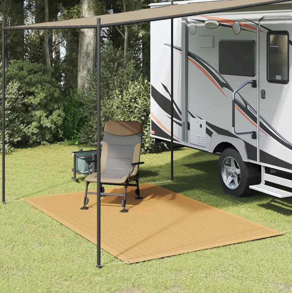 VIDAXL - Tapis de tente sable 250x200 cm pehd