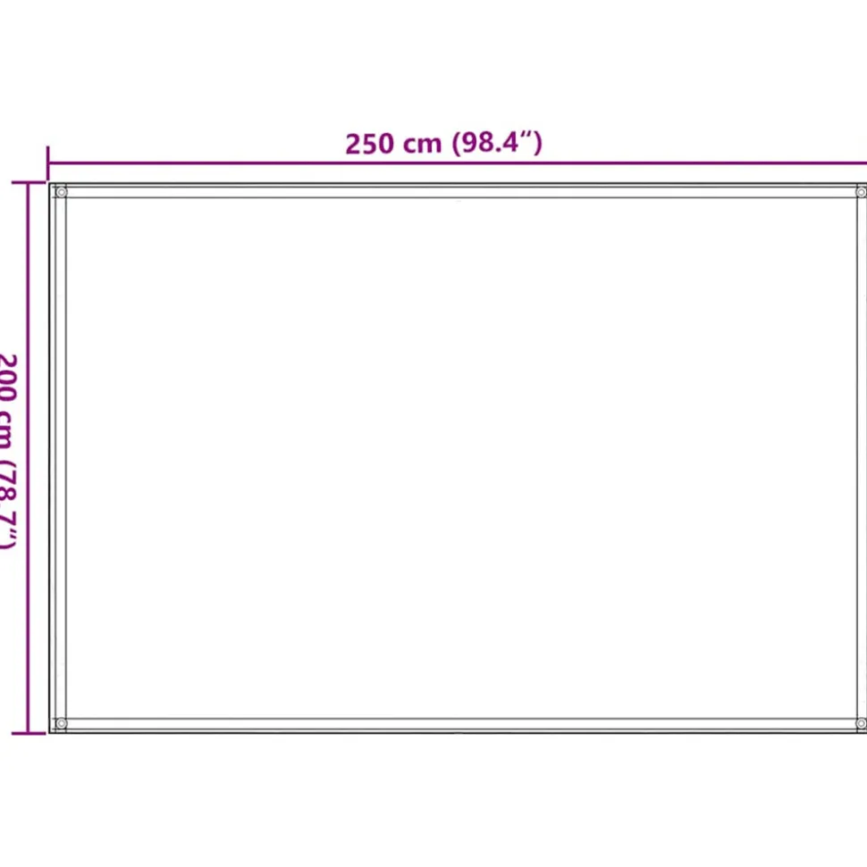 VIDAXL - Tapis de tente sable 250x200 cm pehd