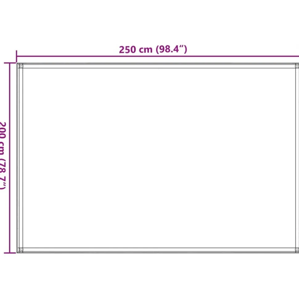 VIDAXL - Tapis de tente sable 250x200 cm pehd
