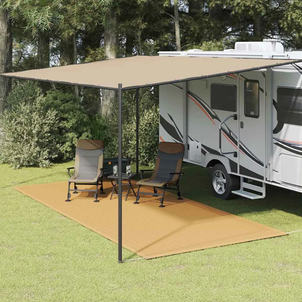 VIDAXL - Tapis de tente sable 250x500 cm pehd