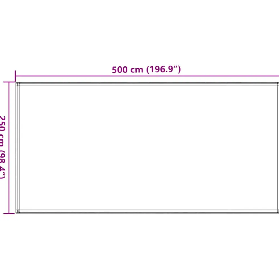 VIDAXL - Tapis de tente sable 250x500 cm pehd