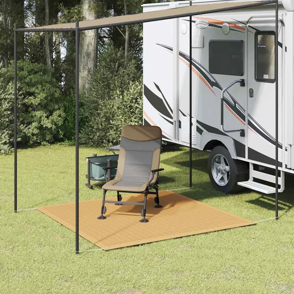 VIDAXL - Tapis de tente sable 200x200 cm pehd