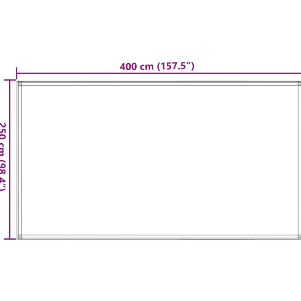 VIDAXL - Tapis de tente sable 250x400 cm pehd
