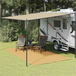 VIDAXL - Tapis de tente sable 250x450 cm pehd