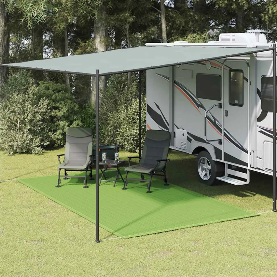 VIDAXL - Tapis de tente vert clair 250x400 cm pehd