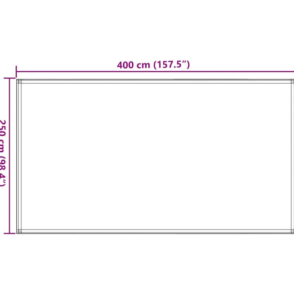 VIDAXL - Tapis de tente vert clair 250x400 cm pehd