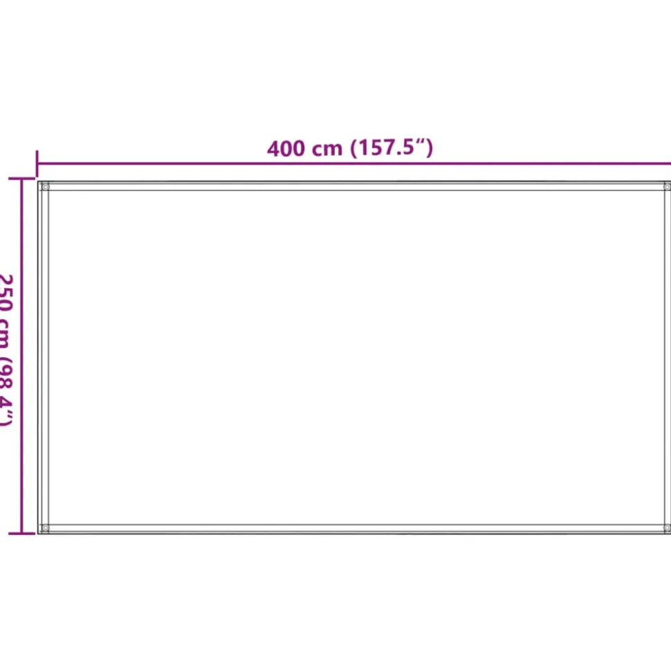 VIDAXL - Tapis de tente vert clair 250x400 cm pehd