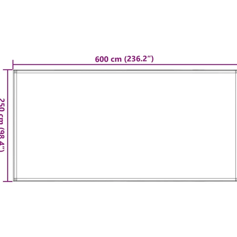 VIDAXL - Tapis de tente vert clair 250x600 cm pehd