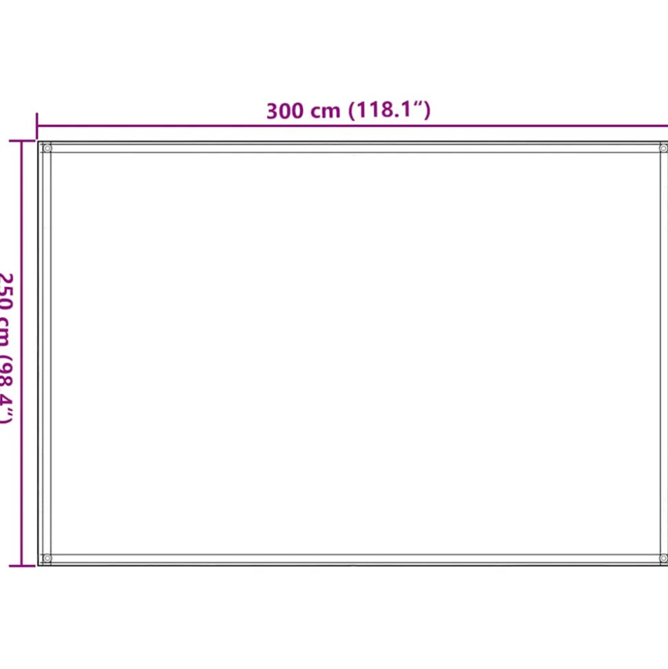 VIDAXL - Tapis de tente vert clair 250x300 cm pehd