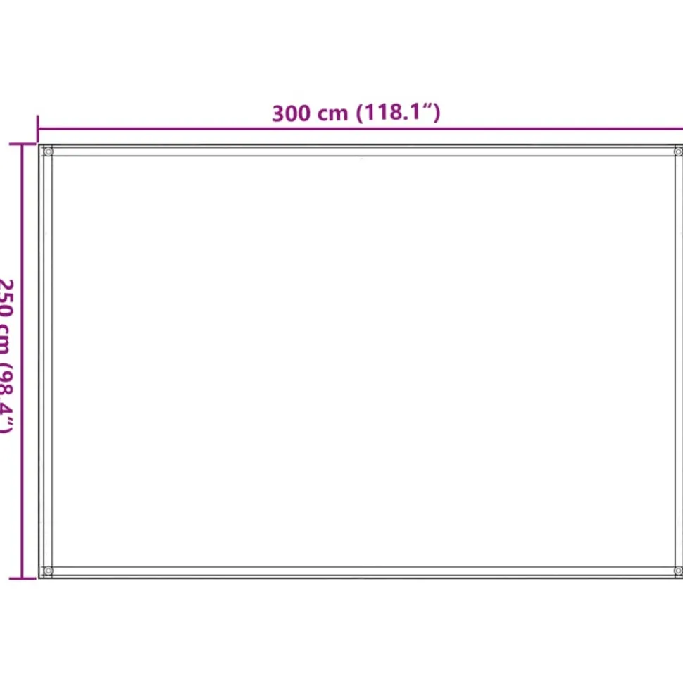 VIDAXL - Tapis de tente vert clair 250x300 cm pehd