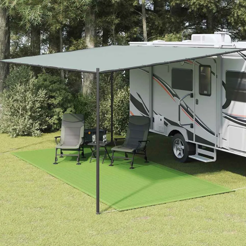 VIDAXL - Tapis de tente vert clair 250x500 cm pehd