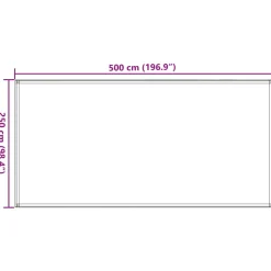 VIDAXL - Tapis de tente 250x500 cm beige