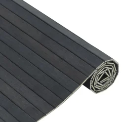 VIDAXL - Tapis rectangulaire gris 60x100 cm bambou