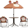 VIDAXL - Vidaxl - petit salon de jardin pour enfant avec parasol singe rigolo
