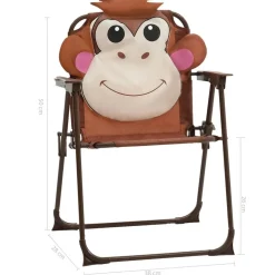VIDAXL - Vidaxl - petit salon de jardin pour enfant avec parasol singe rigolo