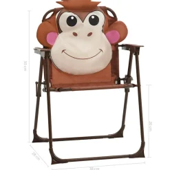 VIDAXL - Vidaxl - petit salon de jardin pour enfant avec parasol singe rigolo