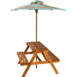 VIDAXL - Vidaxl - salon de jardin pour enfant avec parasol