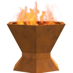 VIDAXL - Viexl foyer hexagonal 50x50x40 cm acier résistant aux intempéries