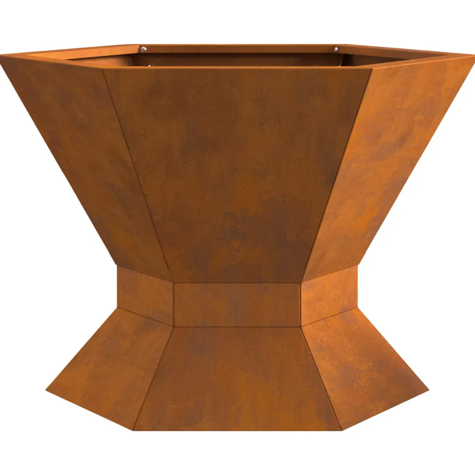 VIDAXL - Viexl foyer hexagonal 50x50x40 cm acier résistant aux intempéries