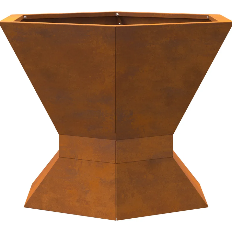 VIDAXL - Viexl foyer hexagonal 50x50x40 cm acier résistant aux intempéries