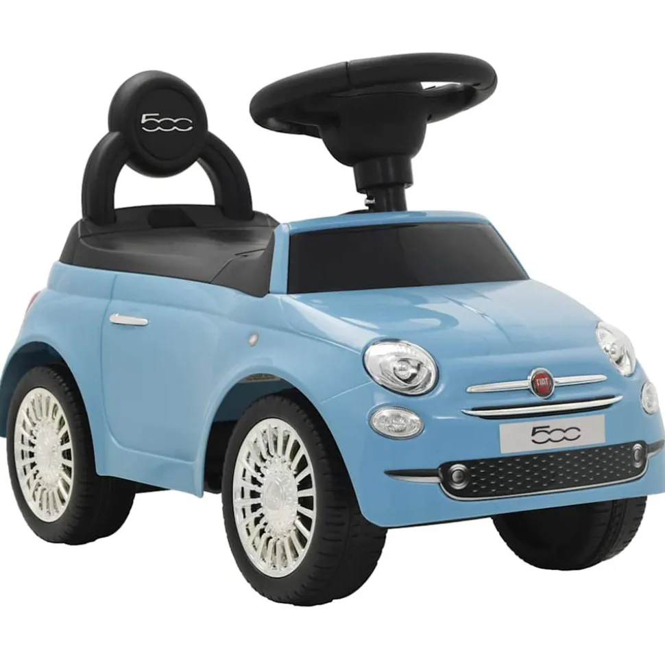 VIDAXL - Voiture à chevaucher fiat 500 bleu