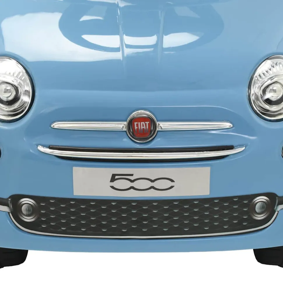 VIDAXL - Voiture à chevaucher fiat 500 bleu
