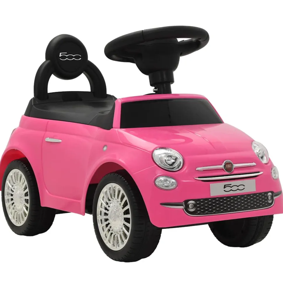 VIDAXL - Voiture à chevaucher fiat 500 rose