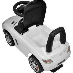 VIDAXL - Voiture à pousser par pieds pour enfants blanc