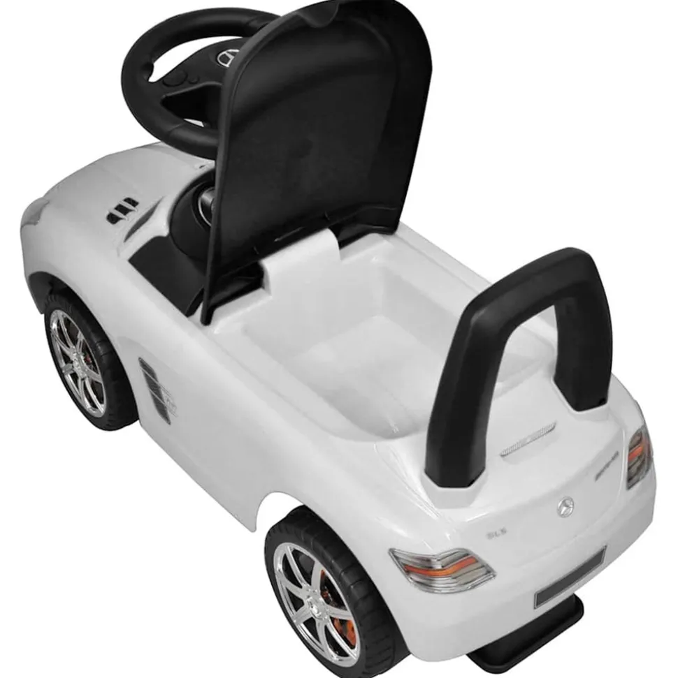 VIDAXL - Voiture à pousser par pieds pour enfants blanc