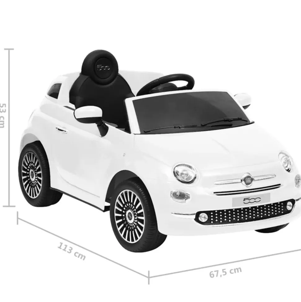 VIDAXL - Voiture électrique pour enfants fiat 500 blanc