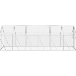 VIDAXL - Volière argenté 1,79x6x1,85 m aluminium