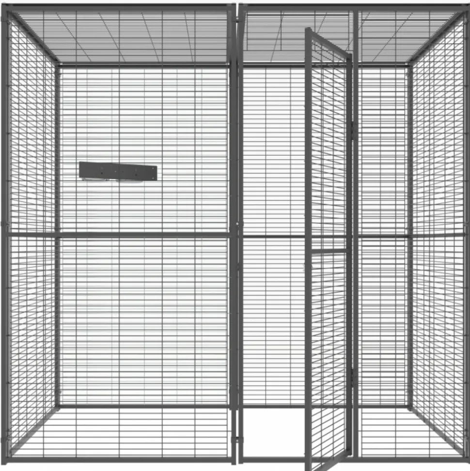 Volière de jardin pour perroquets de 2m² à toit maille