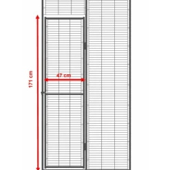 Volière de jardin pour perroquets de 2m² à toit maille