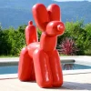 WANDA COLLECTION - Statue chien ballon rouge 100 cm