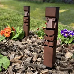 WATTETHOME - Balise solaire tiki décorative en métal