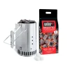 WEBER - Kit d'allumage pour cheminée en acier - 25,5x20,3x14,5 cm