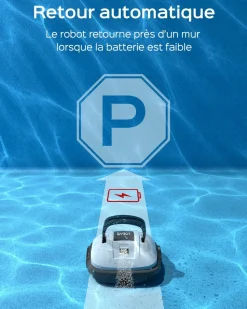 WYBOT - Robot de piscine sans fil osprey 200 max - nettoyage puissant du fond, autonomie 100 min