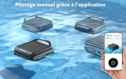 WYBOT - Skimmer flottant solaire wybot f1  robot nettoyeur de surface piscine autonome et connecté