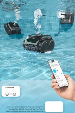 WYBOT - Wybot c2 vision - robot de piscine sans fil avec smart vision, navigation intelligente, 8 modes de nettoyage, batterie longue durée